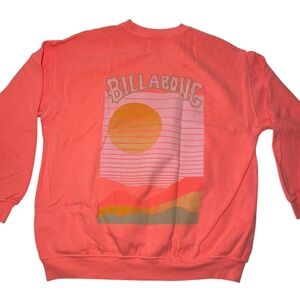 Billabong Coral Sweatshirt with Sunset Graphic